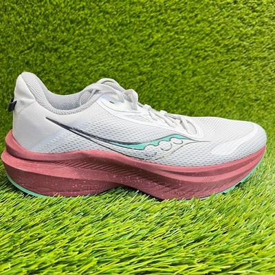 Saucony Axon 3 Womens Size 10 White Red Athletic Running Walking Shoes Sneakers