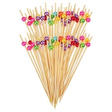 300 Pcs Fruit Bouquets Bamboo Appetizer Picks Cocktail Sticks Bar Ornaments