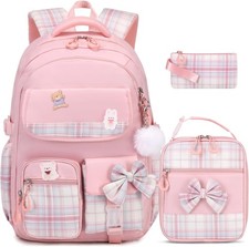 Girls Backpack - 3PCS Backpack for Girls Cute School Backpacks for Girls