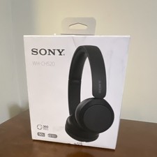 Sony WH-CH520 Wireless Bluetooth On-Ear Headphones Black Stereo Sound