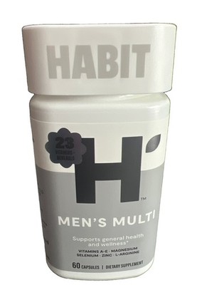 Habit Men's Multi Vitamin For Wellness Vitamins A-E Magnesium L-Arginine 60 Caps