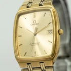 *NEAR MINT* Vintage OMEGA Seamaster Ref.19602391 Quartz Gold Date 29mm Mens ETA