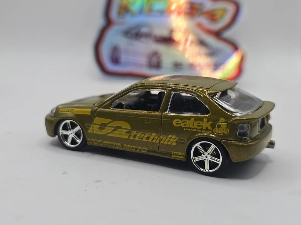Revell Honda Civic D2 Metallic Olive Green Hatchback - Fast And Furious VHTF JDM - Image 4 of 4