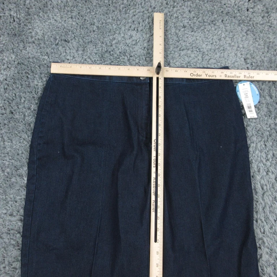 Pantalones Westbound para mujer 18W cortos azules Madison Ave ajuste cómodo rectos 38x28* Foto 4 de 4