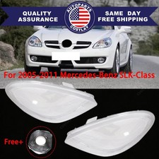 A Pair Front Headlight Lens Coverglue For Mercedes-benz Slk300 R171 2005-2011