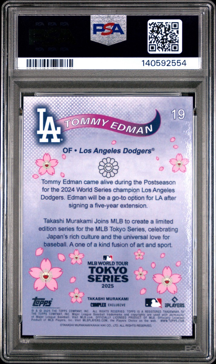 2025 TOPPS TAKASHI MURAKAMI + MLB WORLD TOUR TOKYO SER TOMMY EDMAN