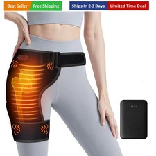 Cordless Heated Massage for Hip/Sciatica Pain Relief with 5000mAh Power Bank ...