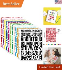 12 Sheets of 0.8-1.6 Inch Letter and Number Stickers for Decor Labels