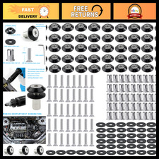 50 Sets M6x20 Anodized Aluminum Fender Bolts - CNC Engine Bay Dress Up Kit, Hard