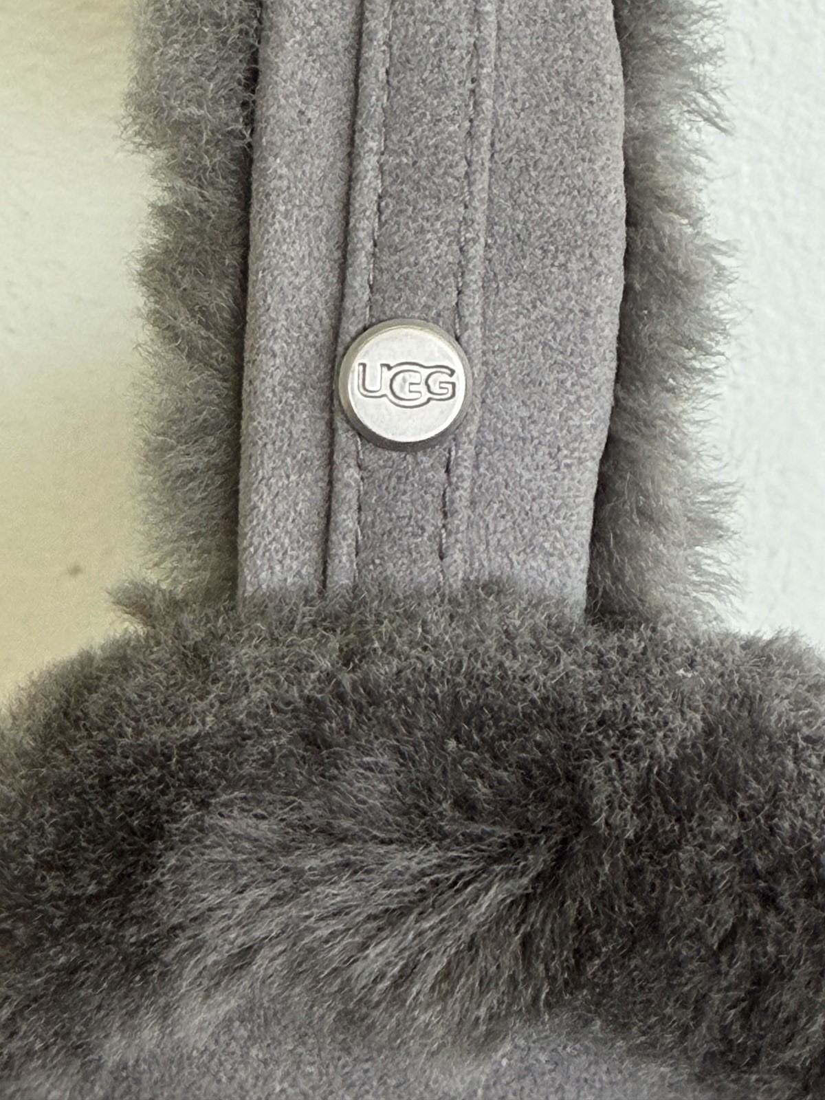 UGG  shearling sheepskin Earmuffs Gray in Gift Box NEW! image 10