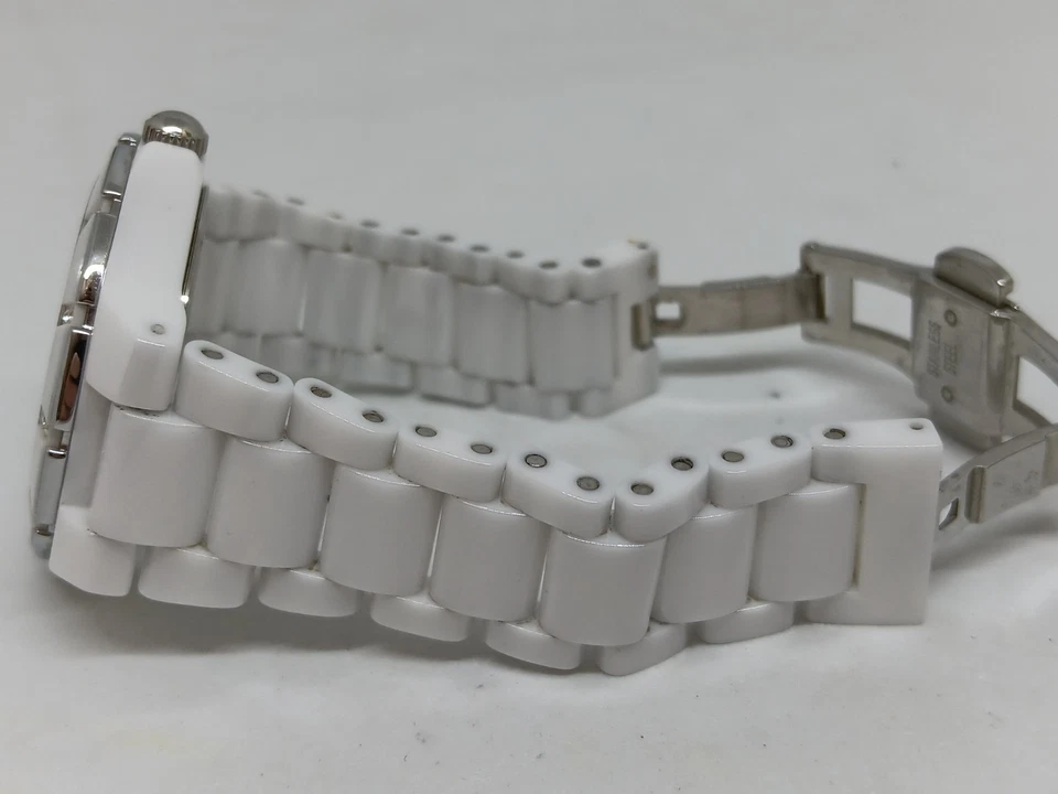 Женские часы Anne Klein 12/2085 39 мм серебристый белый керамический циферблат MOP - Изображение 4 из 4