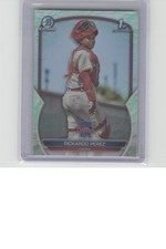 2023 Bowman #BCP-27 Rickardo Perez Chrome Lunar Glow Refractors B27R1C125