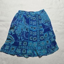 Pleated Vintage Skirt Midi Paisley 18W Boho Bohemian Gypsy Retro Folk Festival