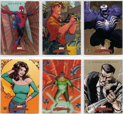 2007 Marvel Masterpieces Spider-Man You Pick the Base Foil Card Finish Your Set