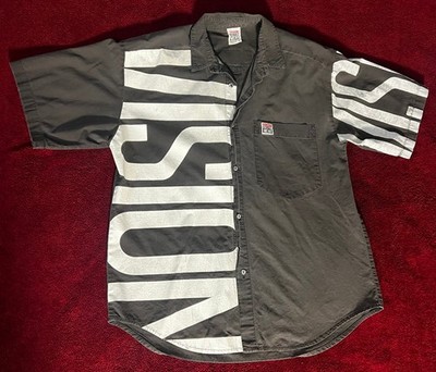 skate & street clothing shirts dress shirts Dickies Skateboarding Relaxed Cooling Green & Black Stripe Button Up Short Sleeve Shirt