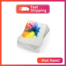 TecUnite 120 Sheets Cotton Watercolor Paper Cold Press Paper Pack for Adults Dra