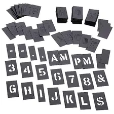 C.H. Hanson 10189 Stencil Kit, Combination Set, Letters And Numbers, 1 In