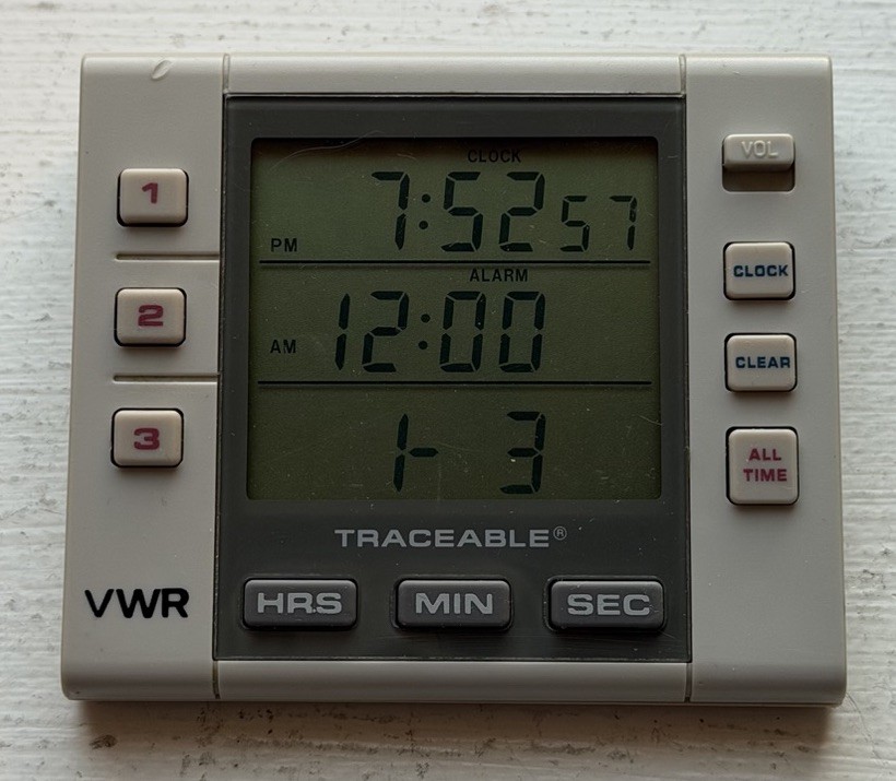 VWR 62344-600 Traceable Three Channel Alarm Timer LCD Triple Display TESTED