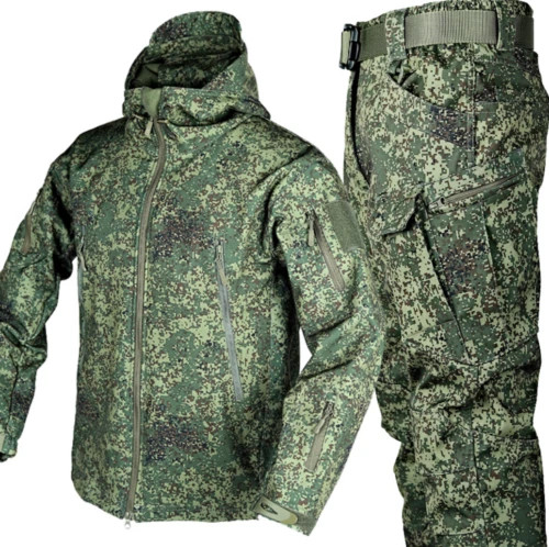Warm Hooded Jacket Mens Combat Waterproof Tactical Coat With PANT Set UK Outdoor - Picture 33 of 40