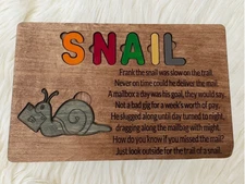 Wood Puzzle Snail Puzzle Poetry Child's Puzzle Gift