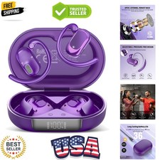 Open Ear Headphones, NEW Over Ear Earbuds with 4 ENC Noise-Canceling Mic  Ul...