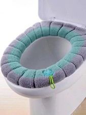 Toilet Seat Cover Soft Thicker Warmer Stretchable Washable Cushion Mat Bathroom