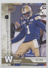 2018 Upper Deck CFL Gold 21/50 Darvin Adams #146 i9i