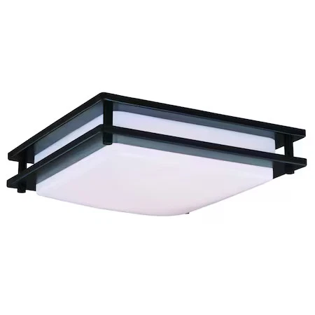 VAXCEL C0153 Horizon 12-in W LED Bronze Flush Mount Ceiling Light Fixture White - Picture 1 of 9