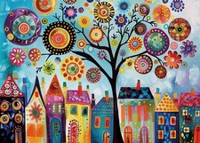 Tree of Life Puzzles for Adults 1000 Pieces, Colorful Jigsaw Puzzle, Art Puzz...