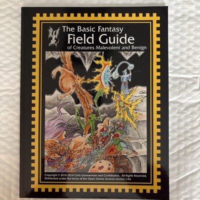 Basic Fantasy RPG Field Guide of Creatures Malevolent and Benign Preowned