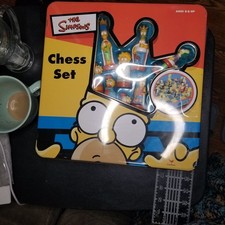 Juego de ajedrez 3D de Los Simpson en lata de Cardinal 2000 completo usado