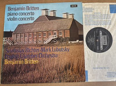 SXL 6512 Britten Piano Concerto  Violin Concerto Richter Lubotsky Britten ECO