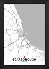 Scarborough UK Framed Wall Art Poster Canvas Print Picture