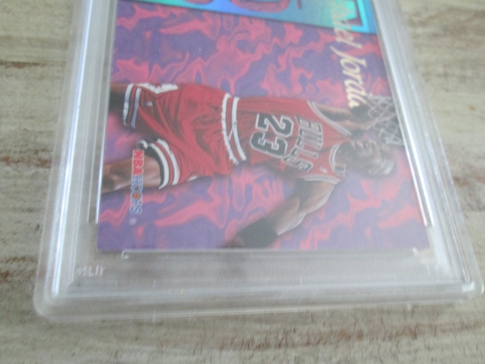 1995 HOOPS TOP 10 #AR7 BASKETBALL ICON MICHAEL JORDAN PSA 6 EX-MT view 3