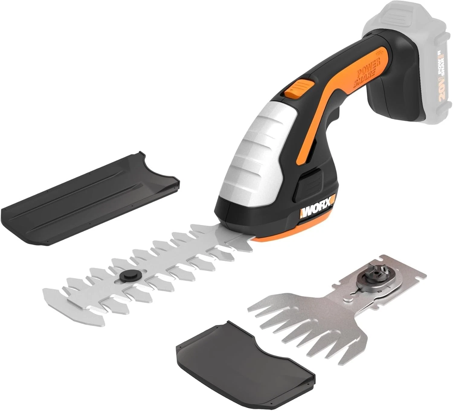 WORX 20V Power Share Cordless 4" Shear and 8" Shrubber Trimmer