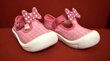 Rare Disney Toddler Girls Size 8 Cute Minnie Mouse Shoes Pink Bow Polka Dot NWT