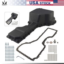 Heavy Duty Aluminum Oil Pan For 2017-2019 Chevygmc Silverado 6.6l Duramax Black