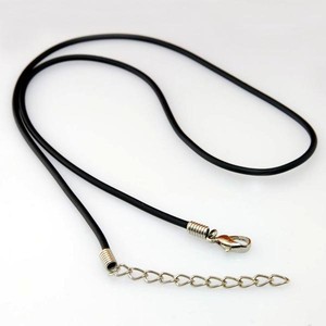 Black Rubber Necklace18-20 Inch Cord Clasp Jewelry Qty 100