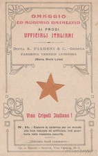 * GUERRA ITALO TURCA - W Tripoli Italiana - Auguri Natalizi ai Prodi Ufficiali