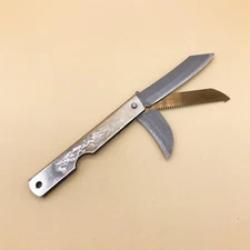 Vintage Higonokami Higo Knife with Saw & Sickle 2.4" 60mm Chiyodamaru #2