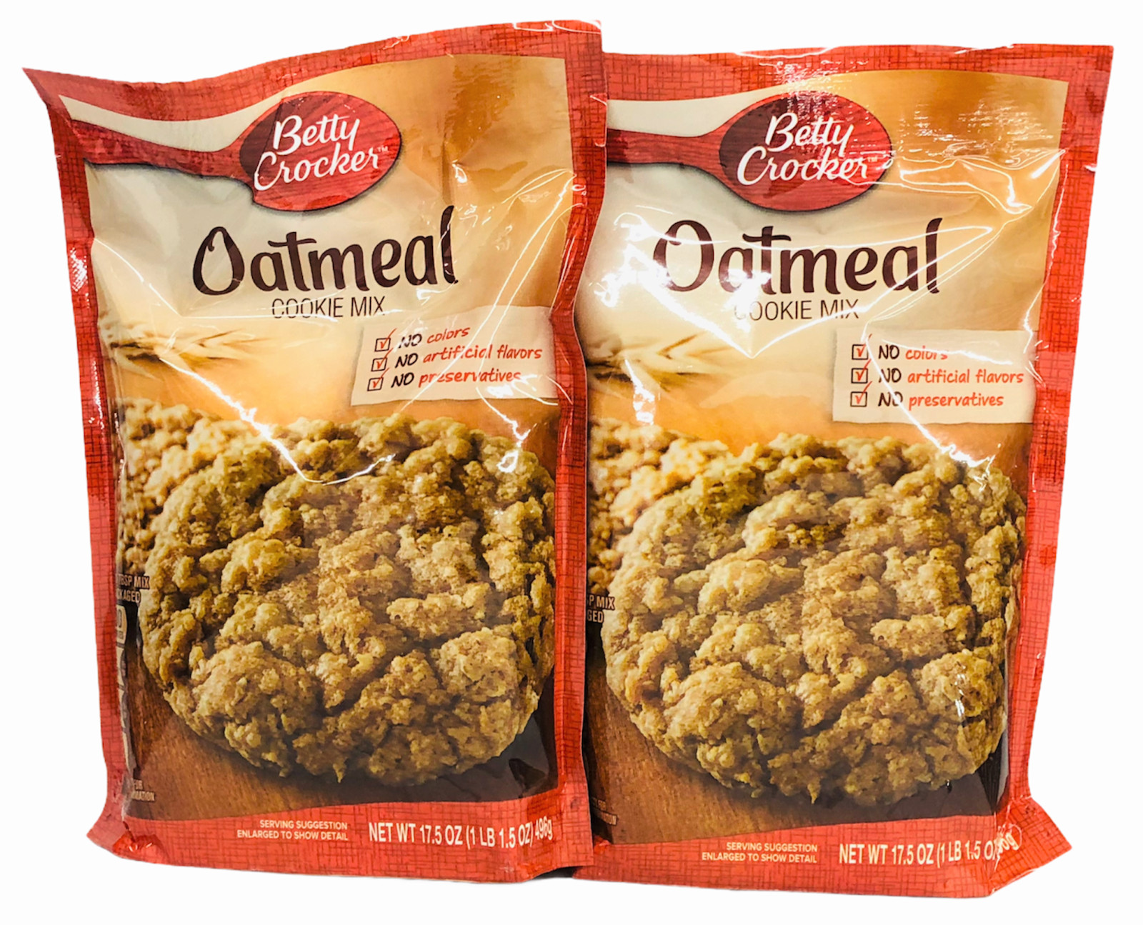 Betty Crocker Oatmeal Cookie Mix 17.5 oz (2 Pack) 