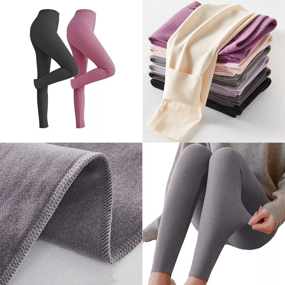 Women's Thermal Fleece Lined High Waisted Leggings Workout - Temu