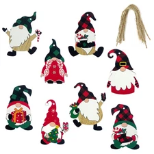 Wrapables Wooden Gnomes Hanging Christmas Tree Ornaments
