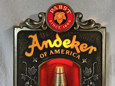 VINTAGE PABST ANDEKER OF AMERICA THE BEER SUPREME LIGHT UP VINTAGE PABST ANDEKER OF AMERICA THE BEER SUPREME LIGHT UP