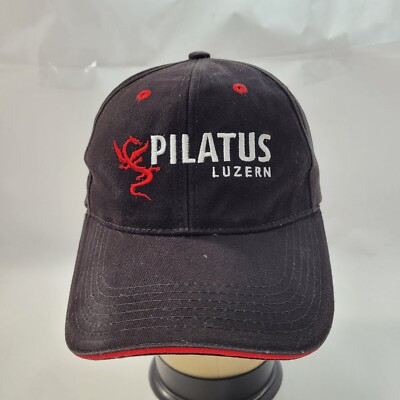 Pilatus Luzern Men's Baseball Cap Hat Black Strapback