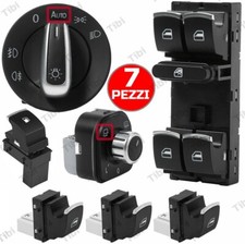 Set 7 Pulsanti Pulsantiera Alzacristalli devioluci VW GOLF 5 6 PLUS JETTA