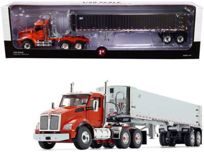 FIRST GEAR 1/50 BURNT ORANGE KW T880 DAYCAB W/T CHROME GENESIS EAST END DUMP  