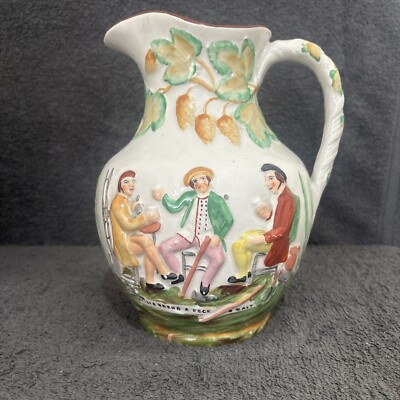 Antiker Willie Brew d a Peck O  Maut Cream Wear Tavernenkrug 24 cm hoch