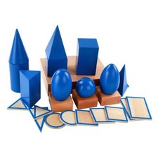 MagiDeal 3D Forme Geometriche Solidi Giocattoli Montessori in legno Blocchi di