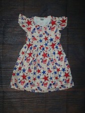 NEW Boutique 4th of July Stars Fireworks Girls Sleeveless Dress
